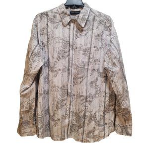 Beverly Hills Polo Club Men Size 2XLT White Button-Down Shirt Long Sleeve Casual